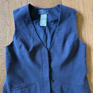 Lands' End American Airlines Uniform Women's Vest Wool Blend Sz 6